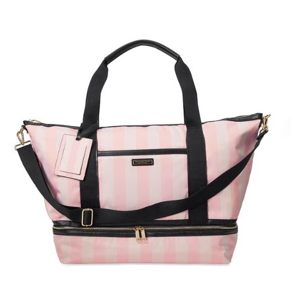 Victoria's Secret Heritage Stripe Weekender Bag NWT - Picture 1 of 5